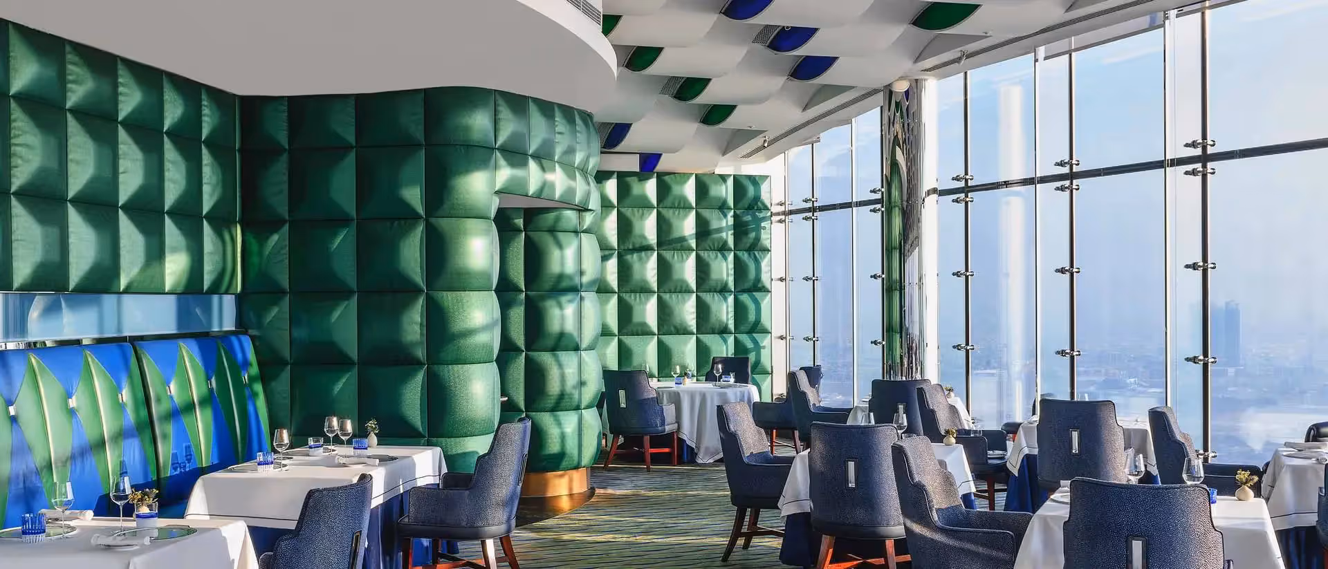 Iconic dining: 27th-floor Al Muntaha and underwater Al Mahara.