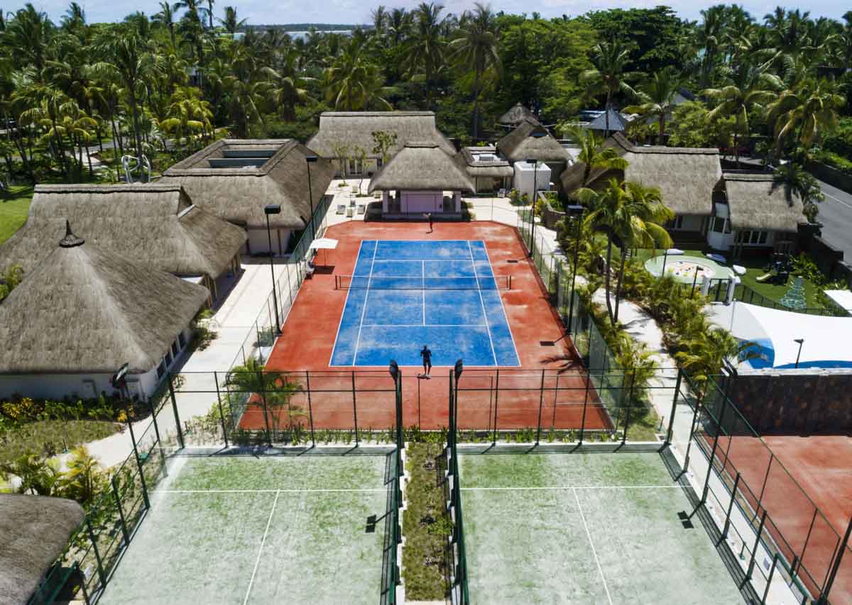 Padel with pedigree — the activity/scene in action. A Henri Leconte–designed padel court.