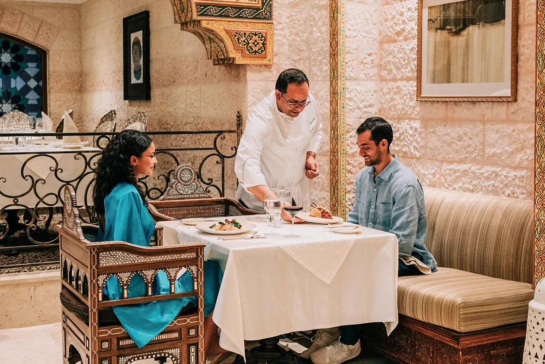 Al Iwan dining: Candlelit, best in Jordan.