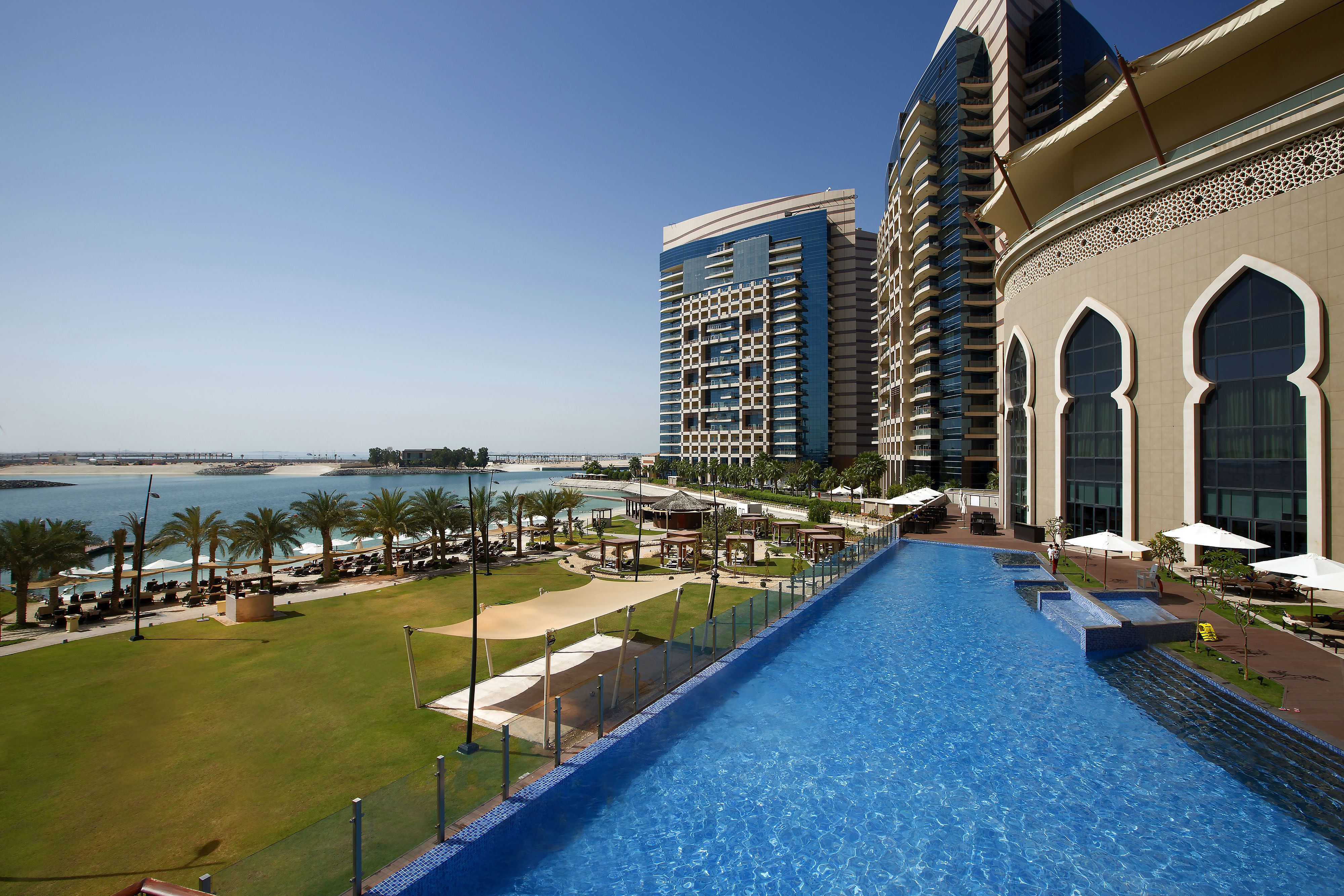 A large private beach: On the central Corniche.