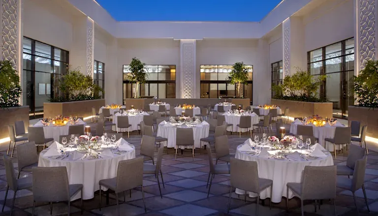 Yas Bay promenade: Etihad Arena entertainment and dining.