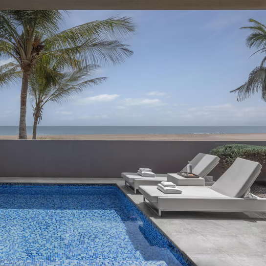 Plunge-pool suites: Muscat’s only.