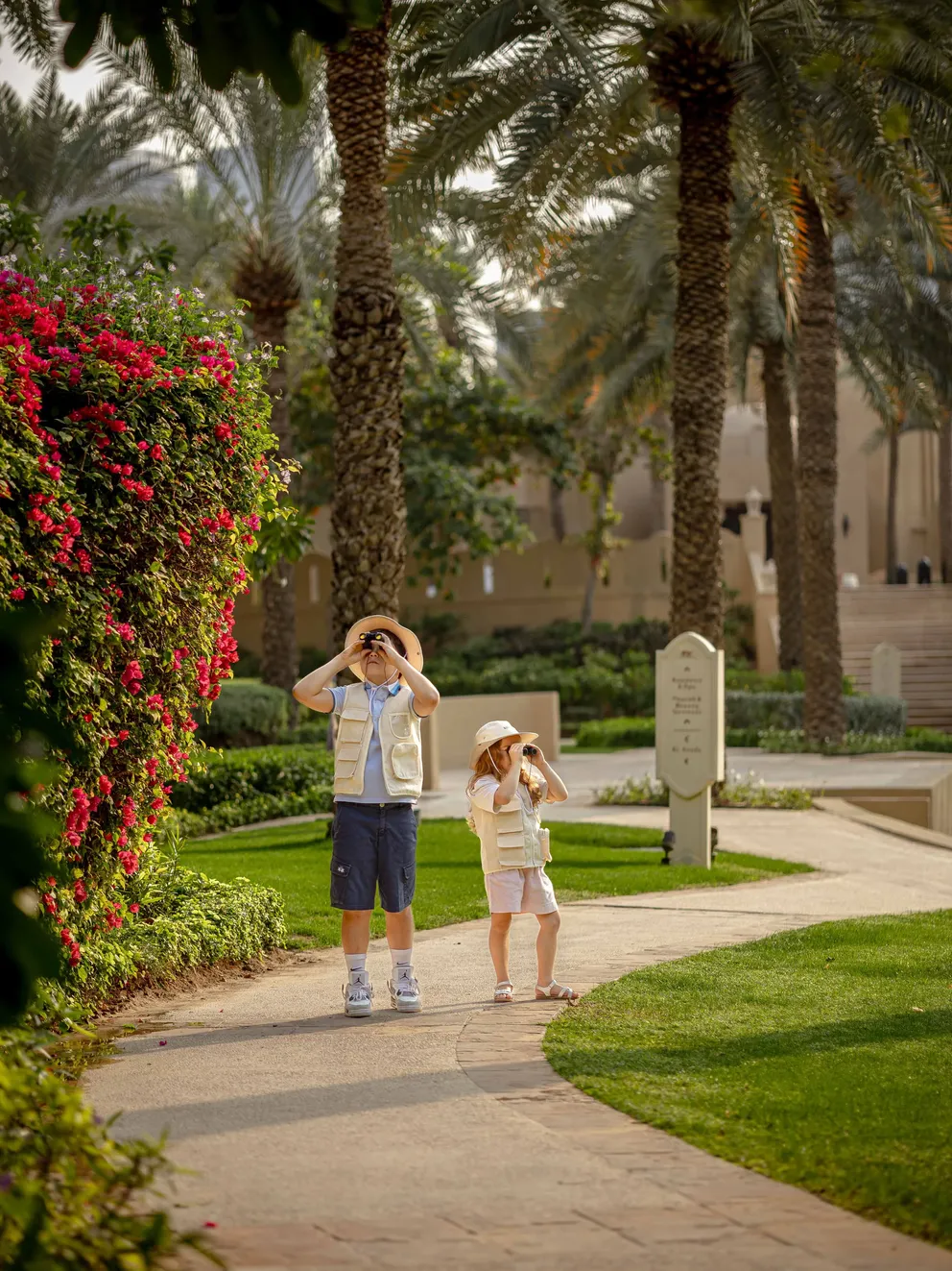 65-acre gardens: With a kilometre of private beach.