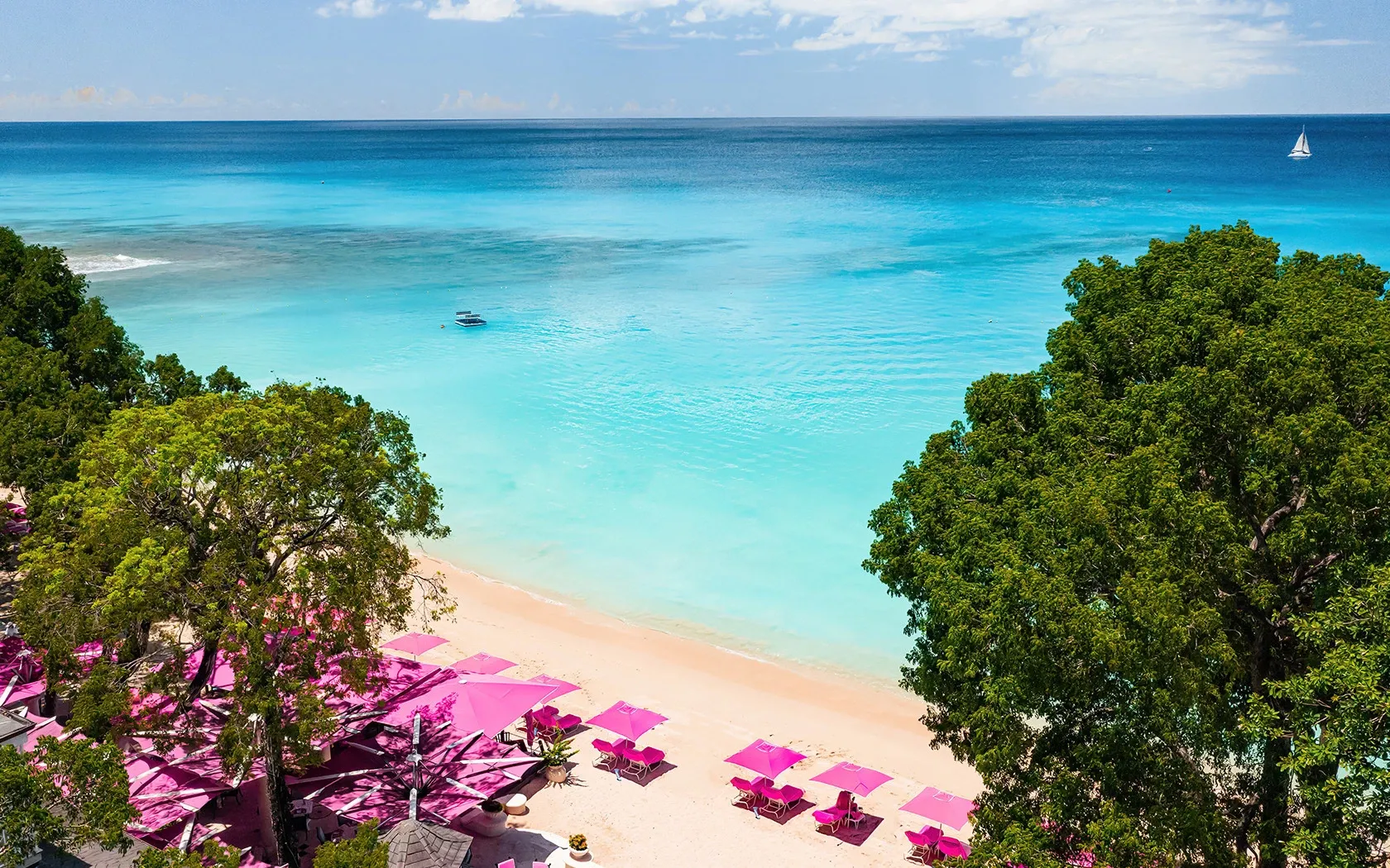 Platinum Coast beach: A thousand feet of calm west-coast sand.