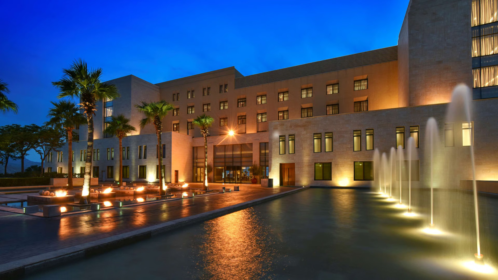 Hero/establishing shot of Kempinski Hotel Ishtar Dead Sea, Dead Sea, Jordan. The Dead Sea flagship — a Hanging-Gardens-of-Babylon-inspired resort on the longest private beach in Jordan, with nine freshwater pools and one of the largest spas in the Middle East.