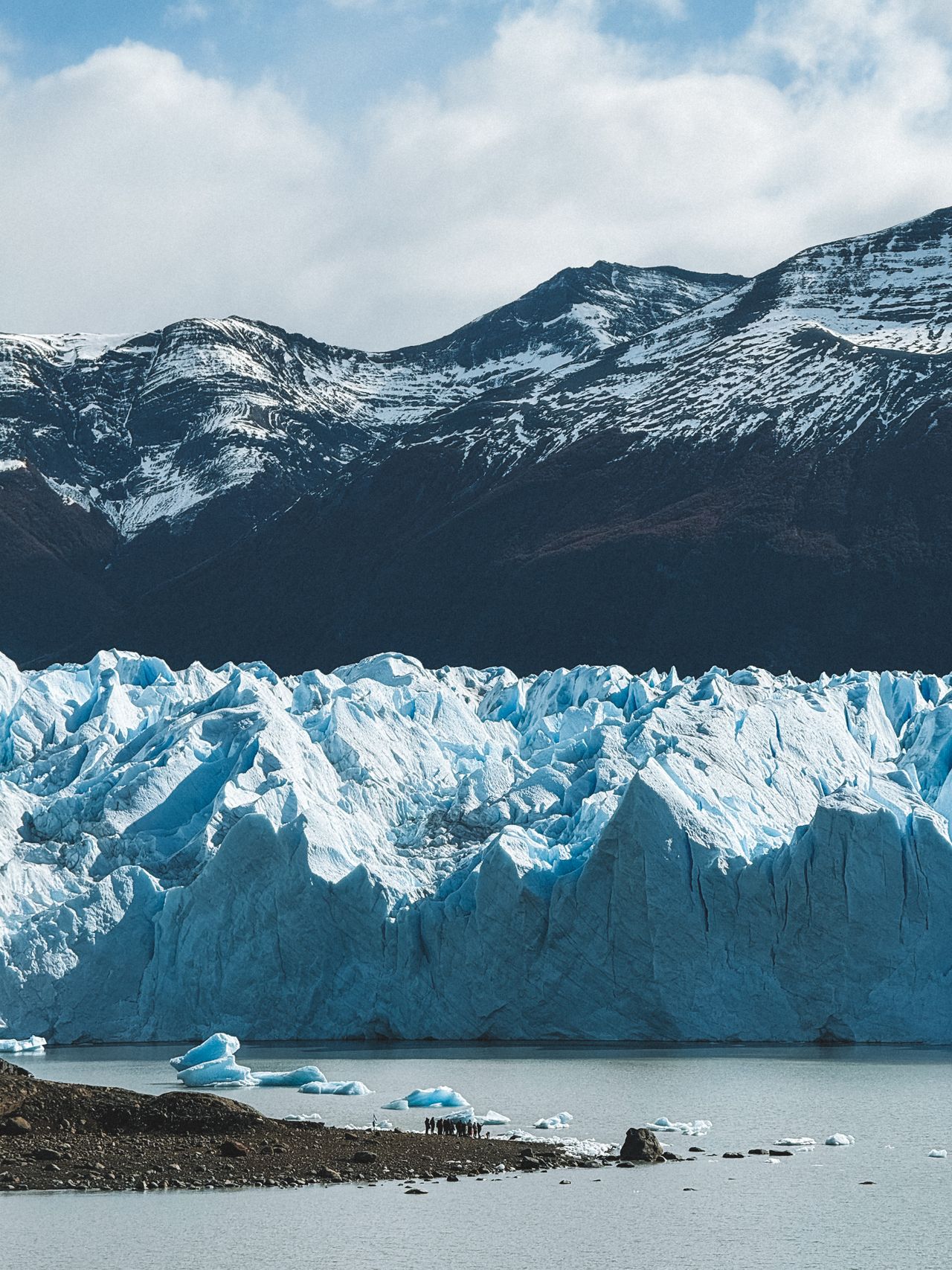 The vast, advancing glacier near El Calafate, calving into the lake with a crack like thunder
