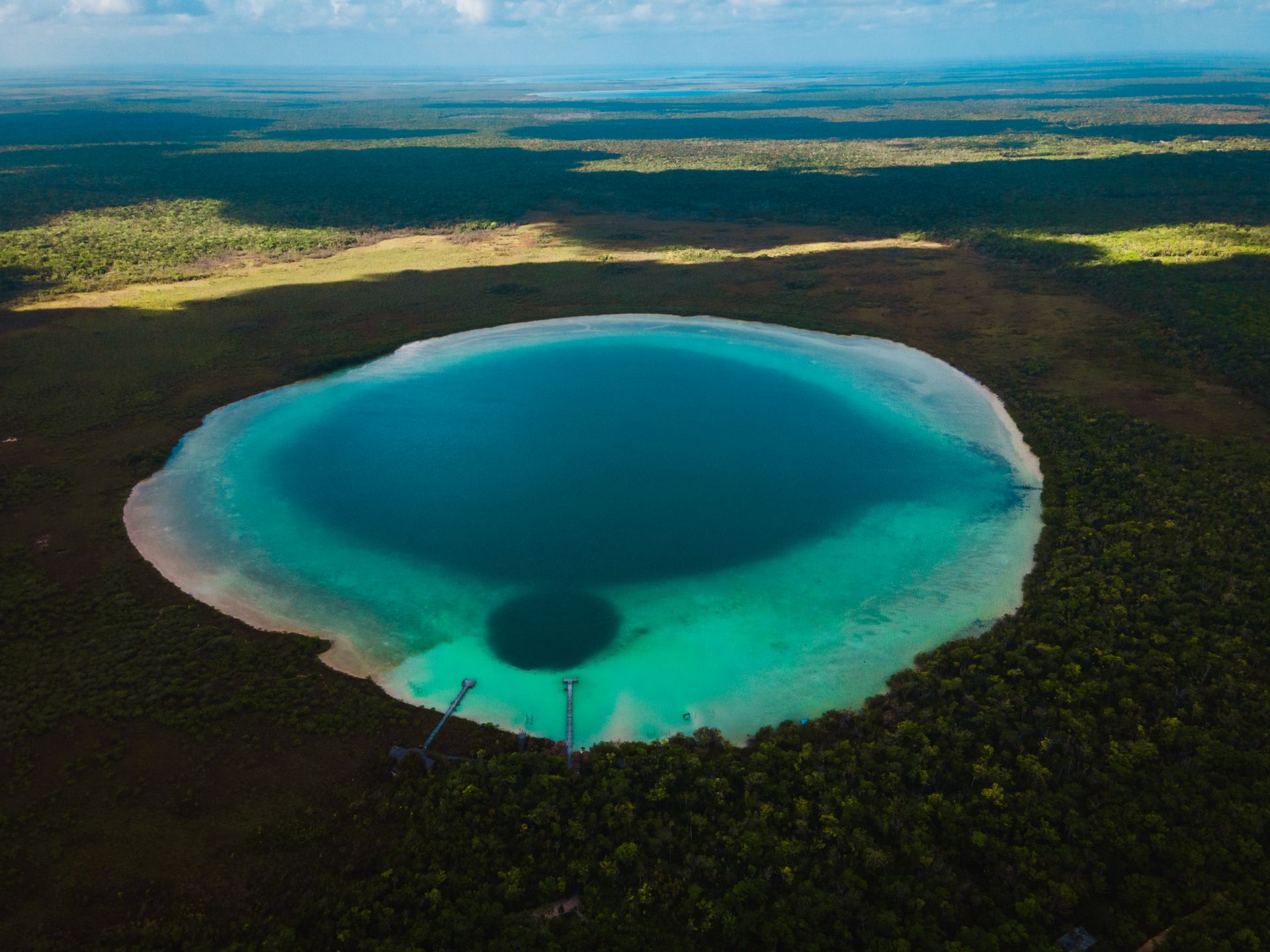 The vast, perfectly circular marine sinkhole