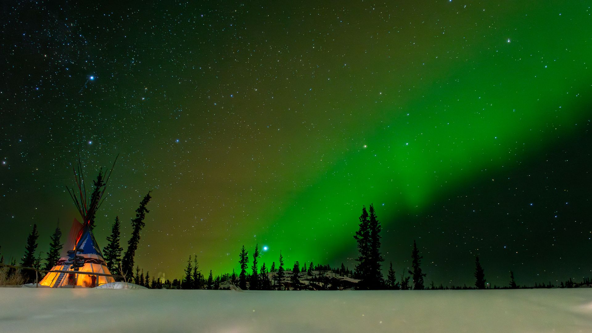 The aurora over the Yukon and the Northwest Territories