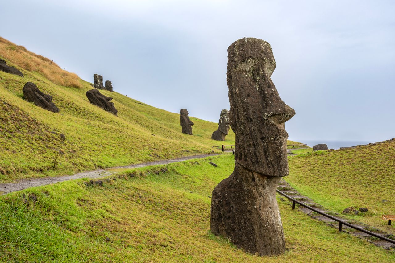 The remote Pacific island and its enigmatic moai statues