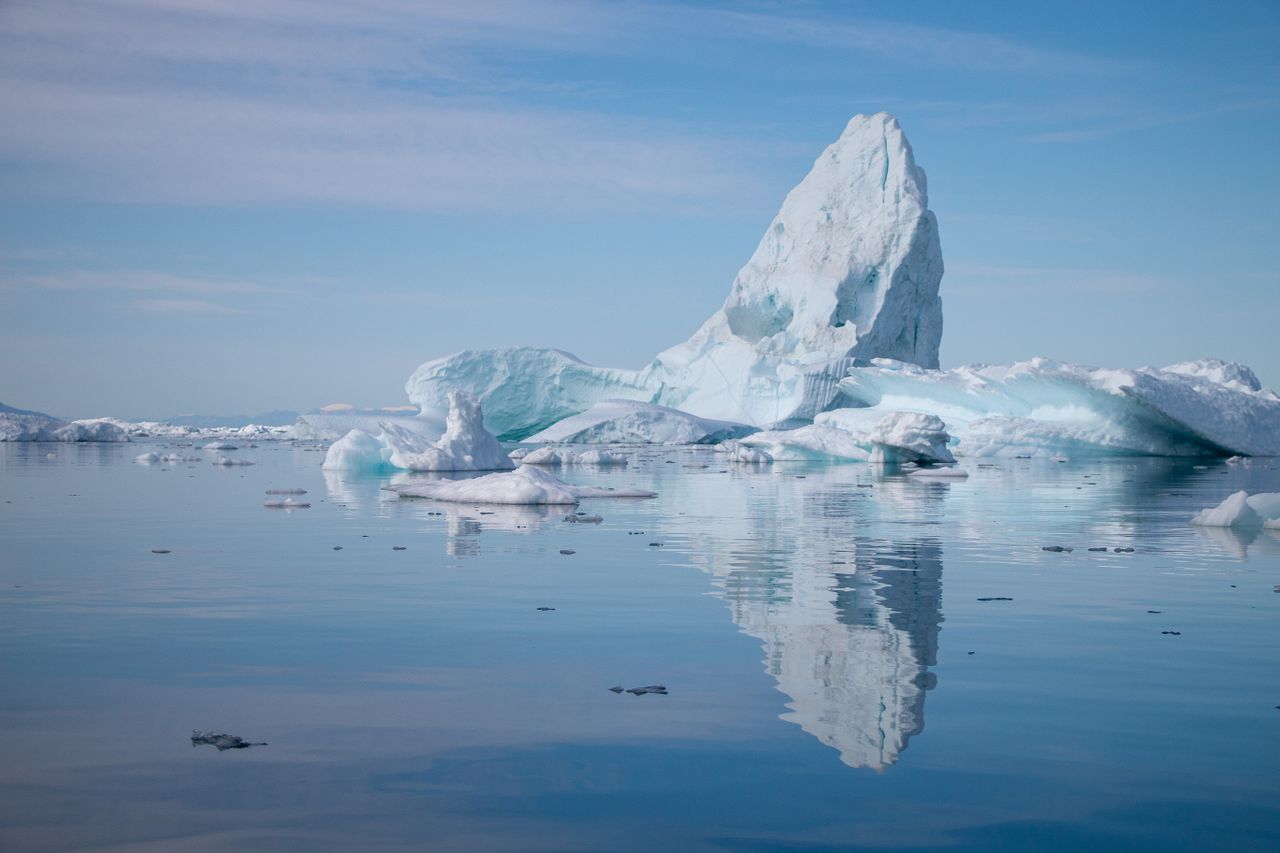 The UNESCO-listed icefjord at Disko Bay, where the most productive glacier outside Antarctica calves icebergs the size of buildings into…