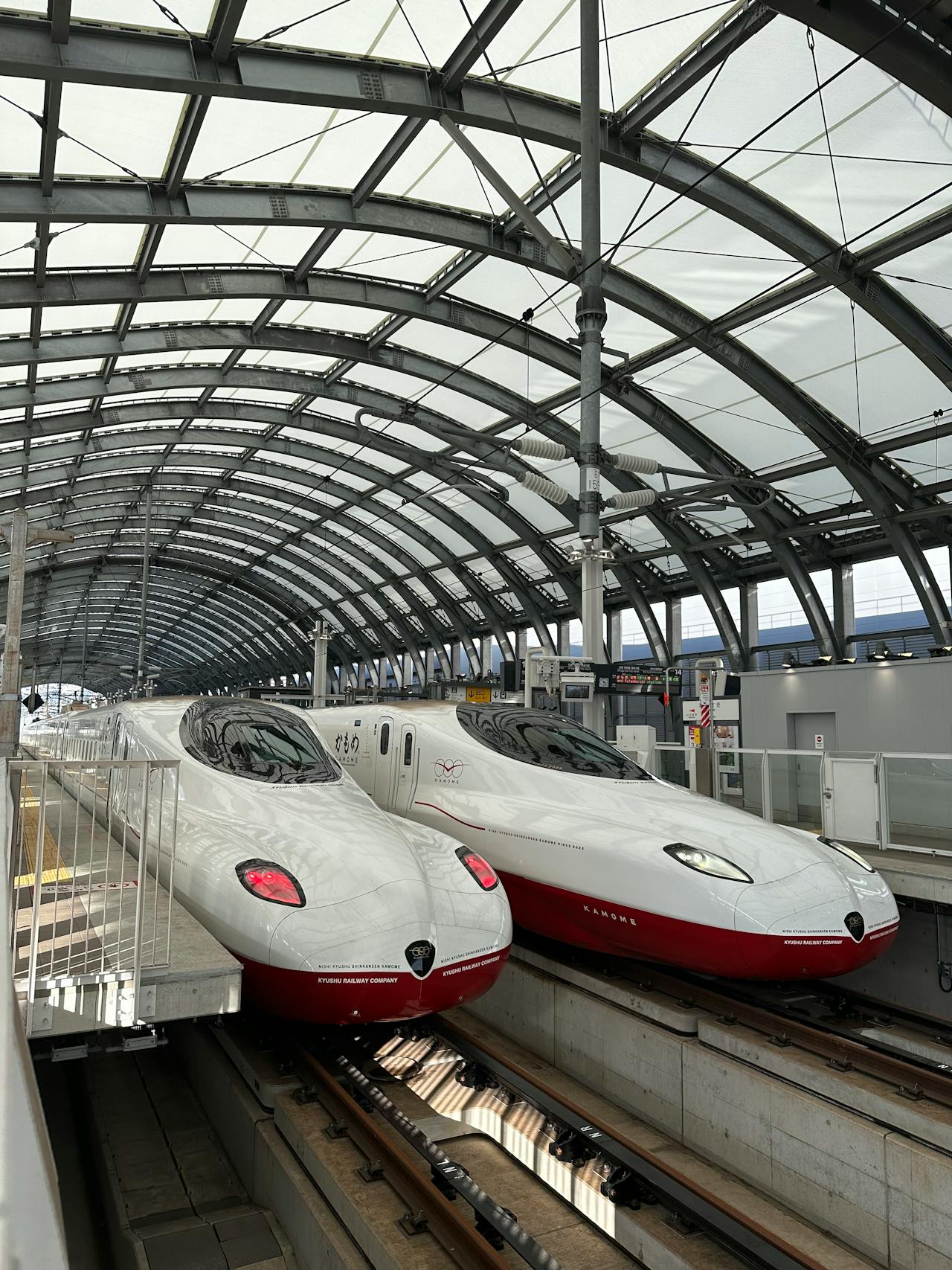 The Shinkansen glides between cities at 200mph past Mount Fuji