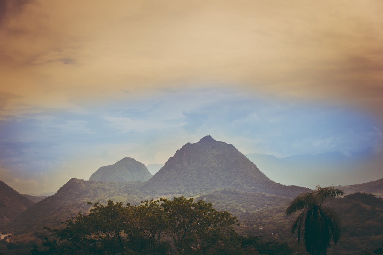 Gros Piton and Petit Piton rise sheer from the sea above Soufriere